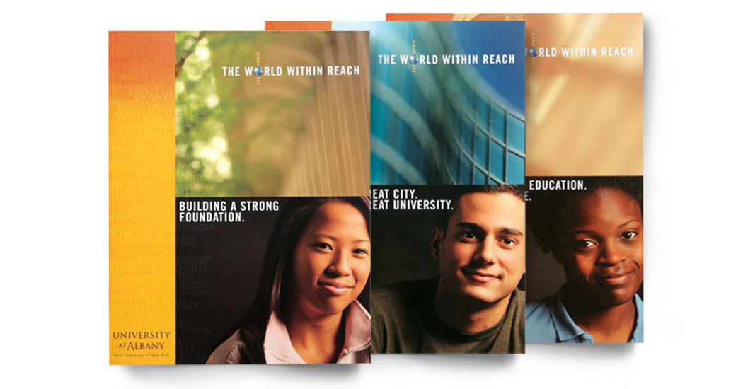 University at Albany Brochure covers